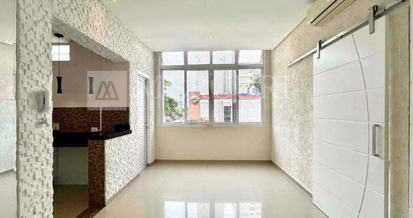 Apartamento no Guarujá, Pitangueiras, Com Sacada e a 200 metros da Praia