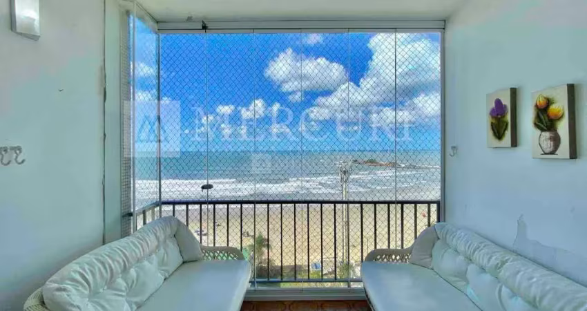 Apartamento no guarujá, pitangueiras, 3 quartos, frente mar e prédio com lazer.