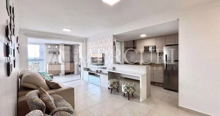 Apartamento no Guarujá, Enseada, com Vista Mar, 2 suítes e Área Gourmet