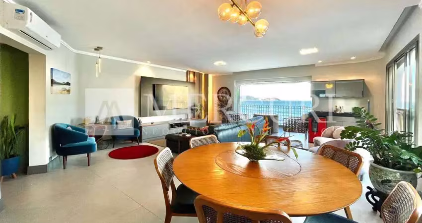 Apartamento no guarujá, praia da astúrias, frente para a praia, com lazer completo.
