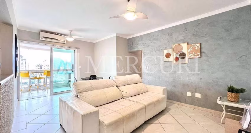 Apartamento com Varanda Gourmet no Guarujá, Enseada, vista Parcial para o Mar com 3 suítes.