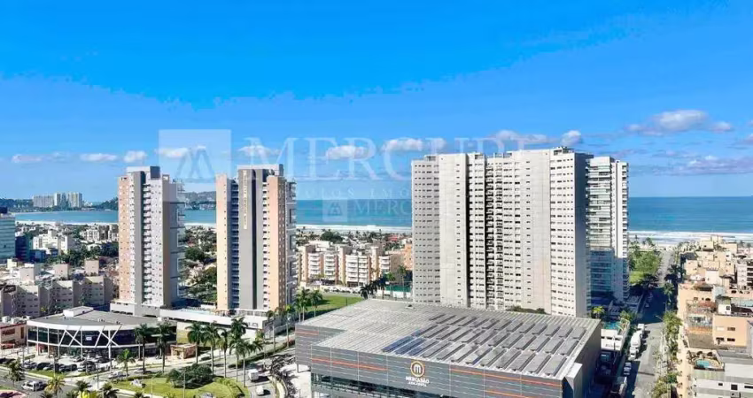 Apartamento no guarujá, enseada, vista para o mar, varanda gourmet, 2 quartos