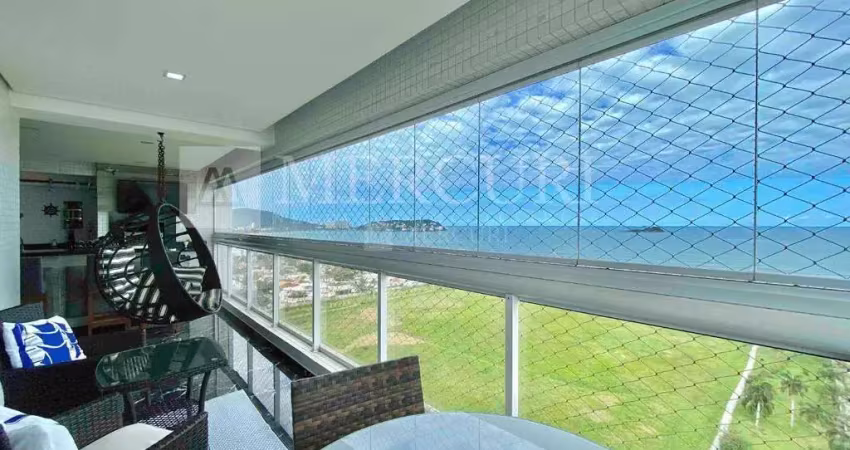 Apartamento no guarujá, enseada, vista para o mar, 4 suítes, varanda gourmet