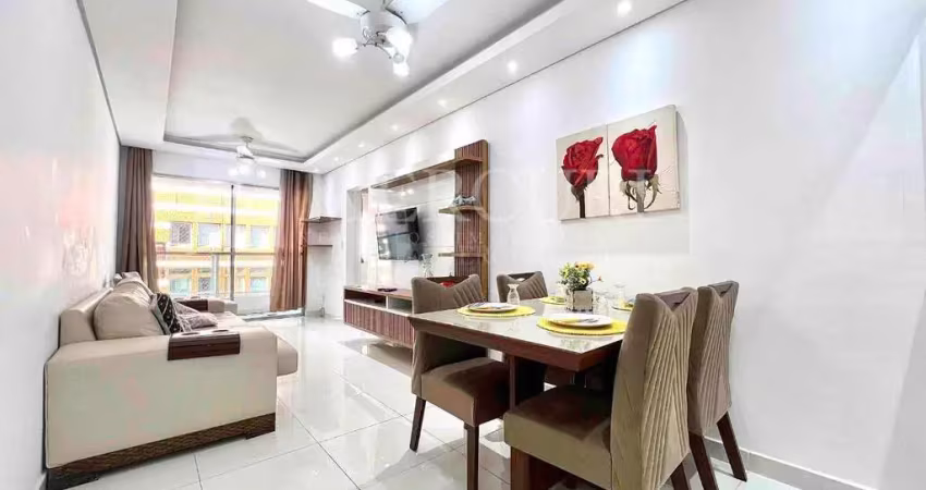 Apartamento no guarujá, enseada, 2 quartos + dependência - mercuri imóveis - imobiliária no guarujá