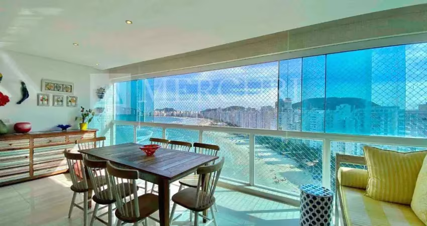 Apartamento no guarujá, pitangueiras, frente para o mar, vista mar, 3 quartos sendo suítes  mercuri imóveis guarujá.