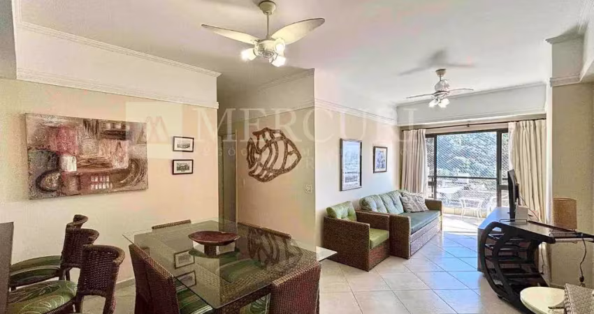 Apartamento  no guarujá, enseada, vista para o mar com 2 suítes- mercuri imóveis - imobiliária no guarujá