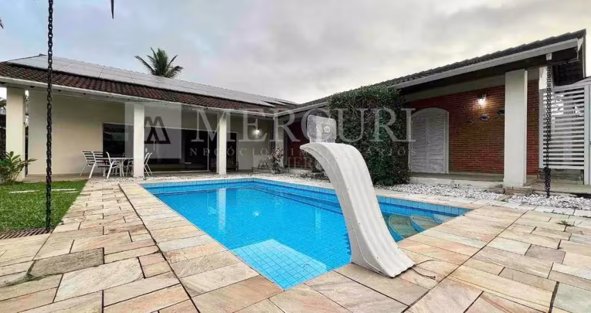 Casa no guarujá, balneário praia de pernambuco, 4 suítes- mercuri imóveis guarujá.