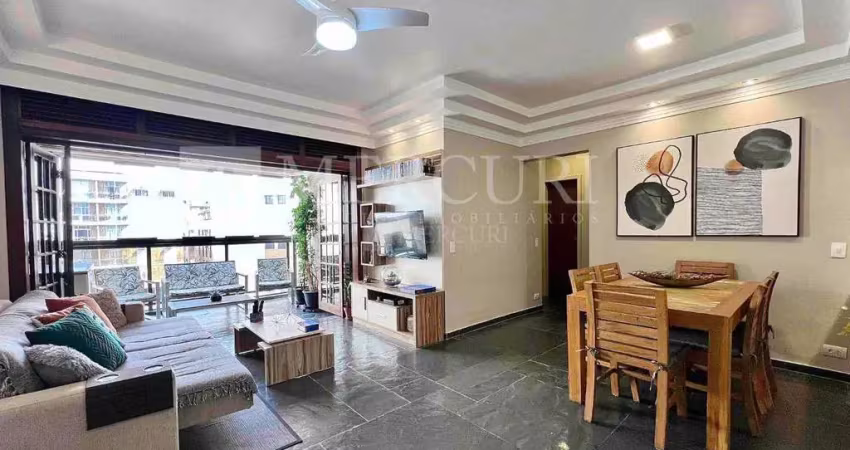 Apartamento no guarujá, enseada, 2 quartos, sala para 2 ambientes e sacada - mercuri imóveis - imobiliária no guarujá
