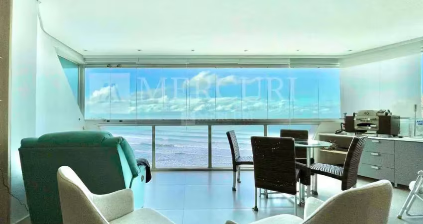 Apartamento no guarujá,  astúrias, 3 quartos, sala para 3 ambientes e sacada com churrasqueira  - mercuri imóveis - imobiliária no guarujá