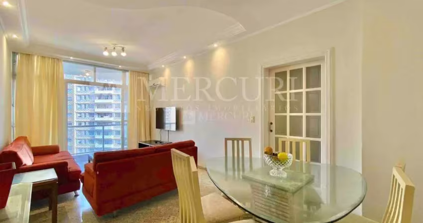Apartamento no guarujá, pitangueiras, 2 quartos, sendo 1 suíte e sacada com vista para o mar - mercuri imóveis - imobiliária no guarujá