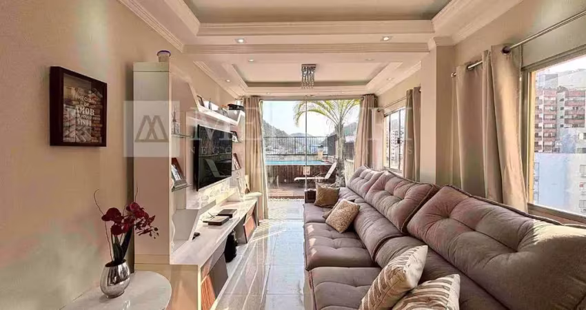 Cobertura no guarujá, enseada, penthouse, piscina e área gourmet - mercuri imóveis - imobiliária no guarujá