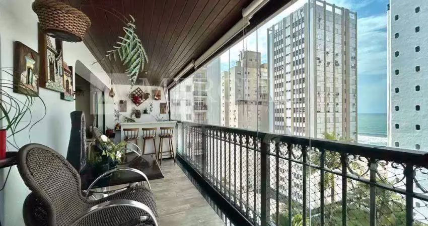 Apartamento à venda no guarujá, pitangueiras, 3 quartos, vista mar e prédio com lazer- mercuri imóveis guarujá.
