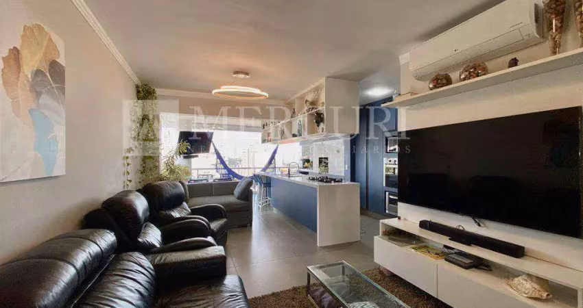 Apartamento no guarujá, enseada, vista mar, 3 quartos e lazer de clube - mercuri imóveis guarujá