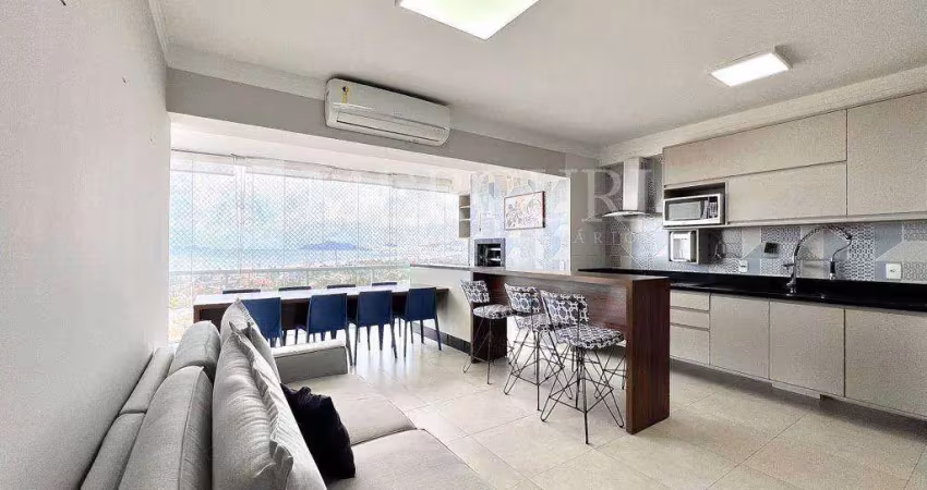 Apartamento no guarujá, praia da enseada, vista para o mar, varanda gourmet, lazer completo - mercuri imóveis - imobiliária no guarujá