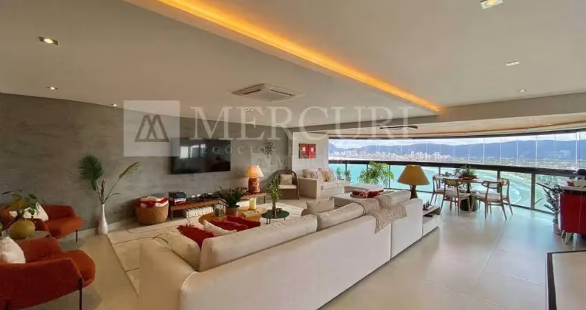 Apartamento no guarujá, enseada, 4 quartos, sendo suíte, varanda com vista para o mar e lazer no condomínio - mercuri imóveis - imobiliária no guarujá