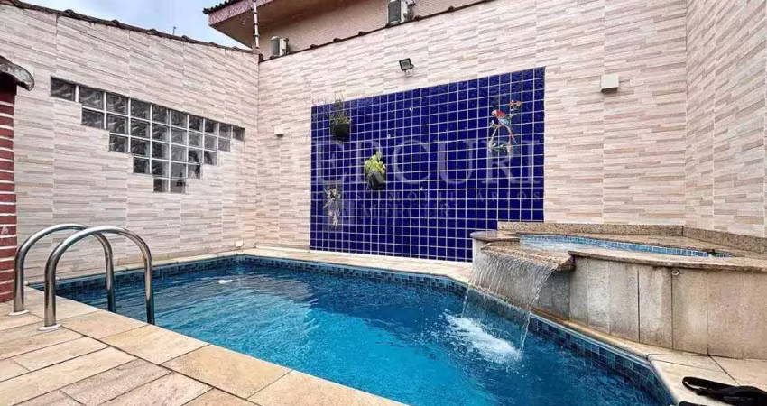 Casa no guarujá, ferry boat, piscina com cascata e churrasqueira  - mercuri imóveis - imobiliária no guarujá.