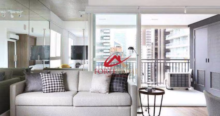 Apartamento com 1 dormitório para alugar, 63 m² por R$ 6.338,36/mês - Brooklin - São Paulo/SP