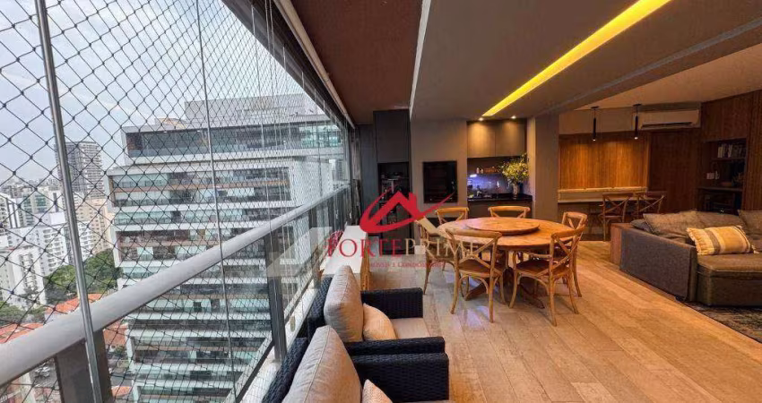Apartamento com 3 dormitórios para alugar, 131 m² por R$ 18.680,00/mês - Brooklin - São Paulo/SP