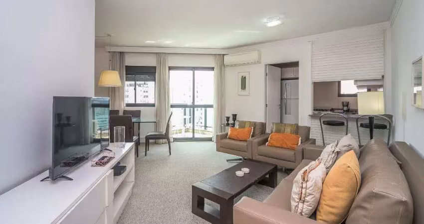 Flat com 2 dormitórios 1 suíte 2 vagas para venda ou locação rua sampaio viana - paraíso