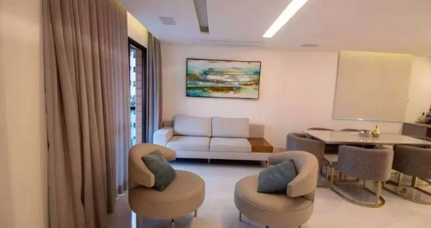Apartamento no brooklin, sp - 126 m², 4 quartos (1 suíte) com piscina e churrasqueira