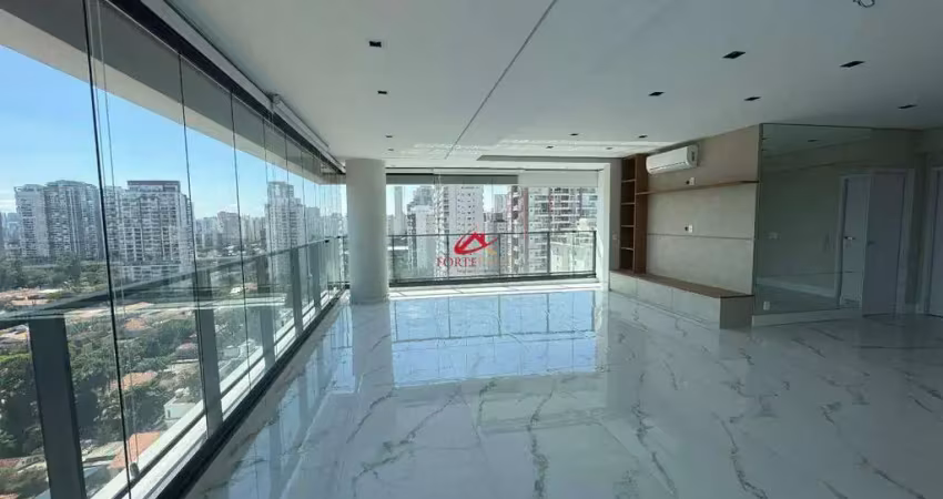 Primeira locação apartamento alto padrão no brooklin , 168m² 3 suites e 1 escritorio.