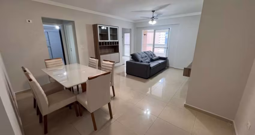 Apartamento mobiliado frente mar com 2 dormitórios à venda, 106 m² por R$ 875.000 - Aviação - Praia Grande/SP