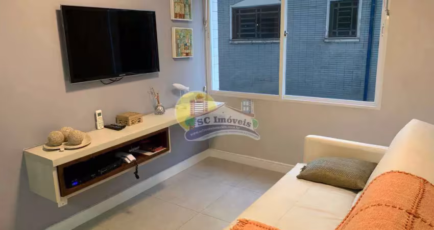 Apartamento com 1 dorm, boqueirão, santos - r$ 420 mil, cod: 5038