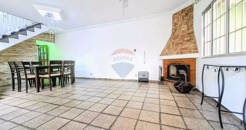 Sobrado à venda com 187 m², 3 dormitórios (1 suíte master), 4 vagas, lareira e corredor lateral, em santana / chora menino - zona norte de são paulo.