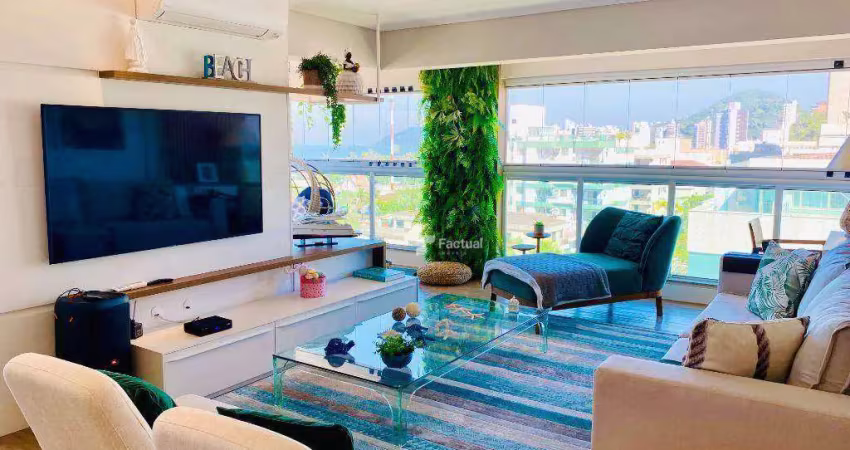 Apartamento com 3 dormitórios à venda, 143 m² por r$ 1.600.000,00 - enseada - guarujá/sp