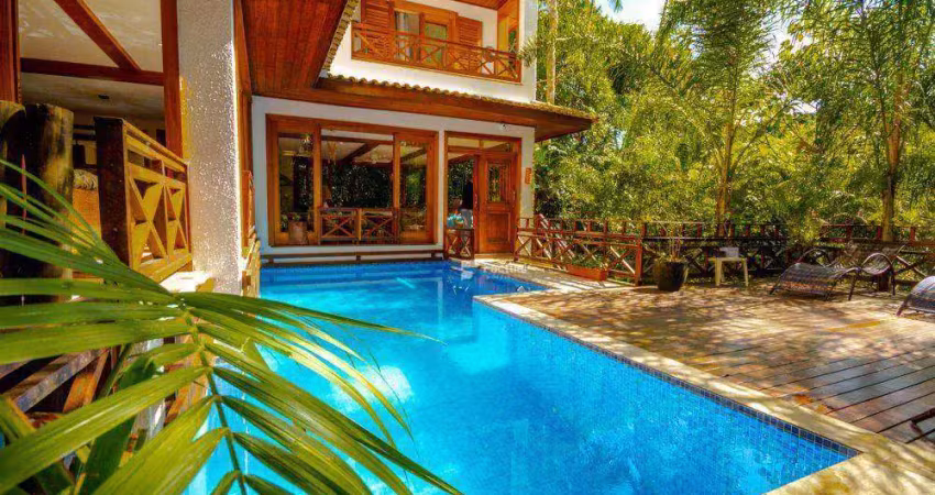 Casa com 5 dormitórios, 480 m² - venda por r$ 6.500.000,00 ou aluguel por r$ 35.000,00/mês - iporanga - guarujá/sp