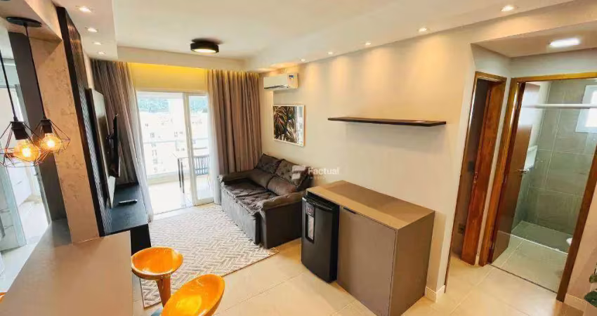 Apartamento com 1 dormitório à venda, 55 m² por r$ 485.000,00 - enseada - guarujá/sp