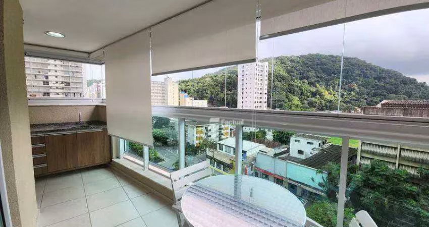 Apartamento com 2 dormitórios à venda, 77 m² por r$ 700.000,00 - pitangueiras - guarujá/sp