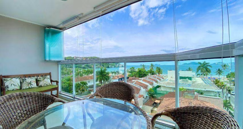 Apartamento na Enseada 3 quartos com varanda gourmet e vista para o mar.
