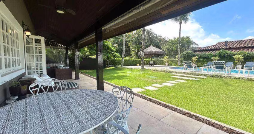 Casa com 6 dormitórios, 1050m² - venda por r$ 4.000.000 ou aluguel por r$ 19.000/mês - acapulco - guarujá/sp