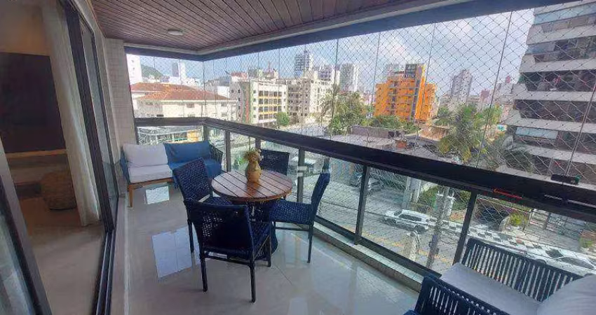 Apartamento com 4 dormitórios à venda, 146 m² por r$ 1.100.000,00 - asturias - guarujá/sp