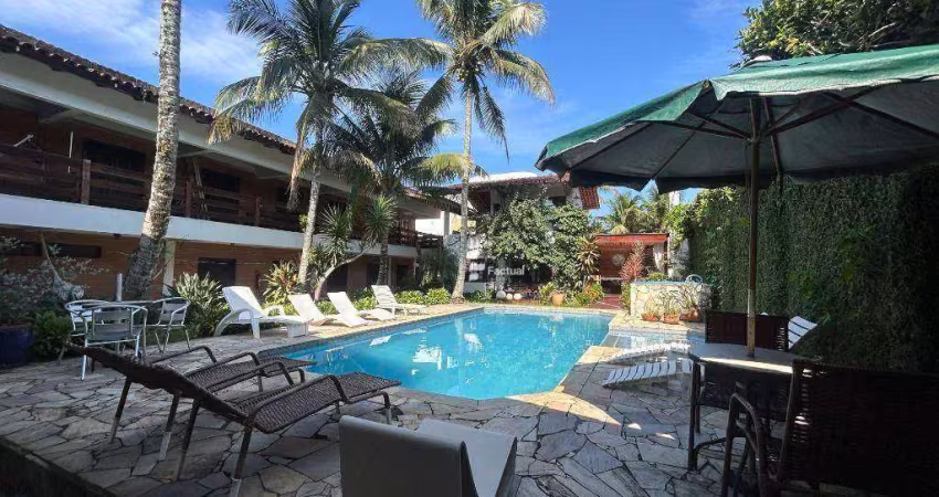 Pousada com 16 dormitórios à venda, 550 m² por r$ 4.000.000,00 - praia de pernambuco - guarujá/sp