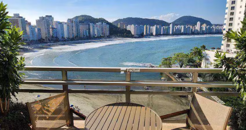 Apartamento frente mar a venda na praia das astúrias - guarujá/sp.
