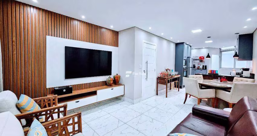 Apê  uma suíte + 1 quarto s à venda, 85 m² por r$ 550.000 - pitangueiras - guarujá/sp