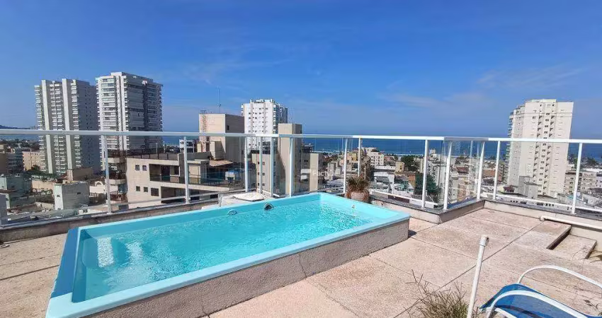 Cobertura duplex  com vista mar disponivel para venda e locação anual - praia da enseada - região do aquário - guarujá.