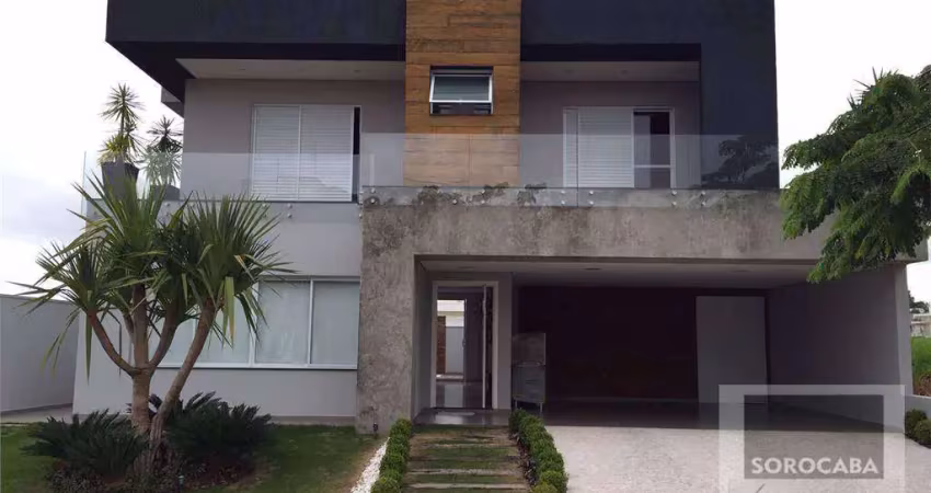 Sobrado com 3 dormitórios à venda, 280 m² por r$ 1.710.000 - condomínio mont blanc - sorocaba/sp, próximo ao shopping iguatemi.