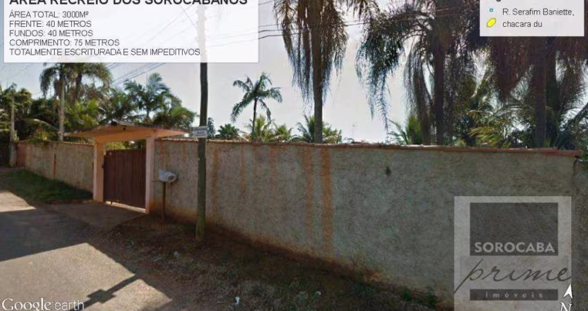 Área à venda, 3000 m² por R$ 1.500.000,00 - Caguaçu - Sorocaba/SP
