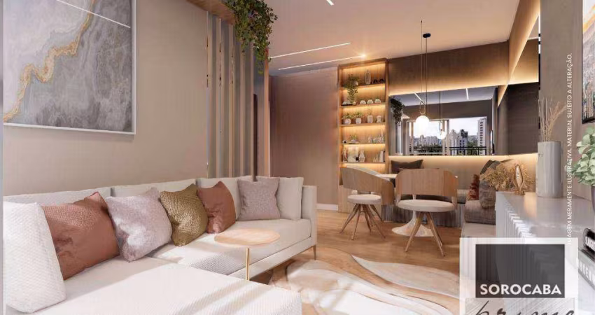 Apartamento com 2 dormitórios à venda, 52 m² por R$ 338.000 - JR São Paulo II - Sorocaba/SP