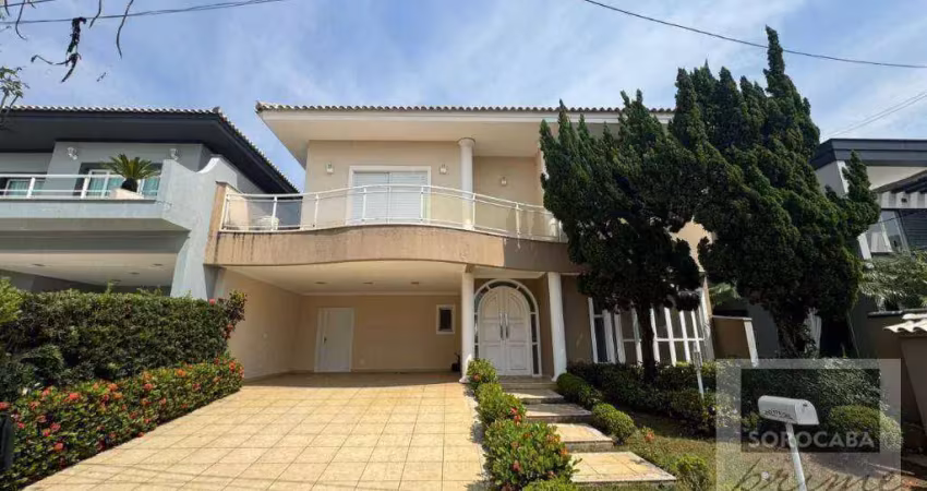Sobrado com 4 suítes , 387 m² - venda por r$ 2.400.000 ou aluguel por r$ 12.000/mês - sunset condomínio residencial - sorocaba/sp