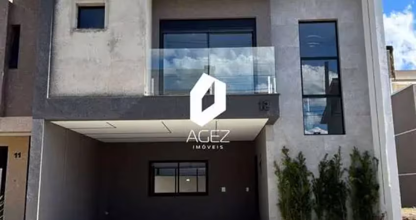 Sobrado novo em condomínio fechado, 144 m2, 3 quartos sendo 1 suíte.