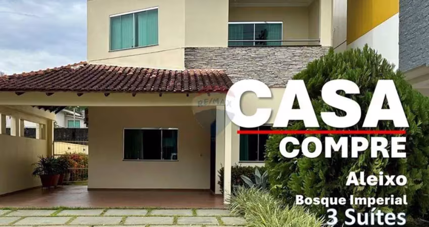 Vendo casa com 3 suite e 2 quartos, no Cond. Bosque Imperial, Avenida Efigênio Salles, com 263m², Aleixo, Manaus