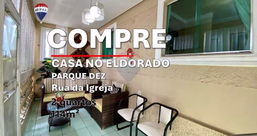 Casa à Venda, 114m², 2 quarto e 1 escritório, no Conjunto Eldorado, Parque Dez de Novembro, Manaus
