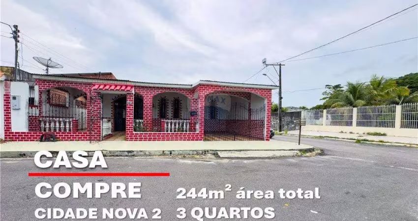 Vendo casa de 3 quartos na cidade nova ii, com 244m2 em manaus