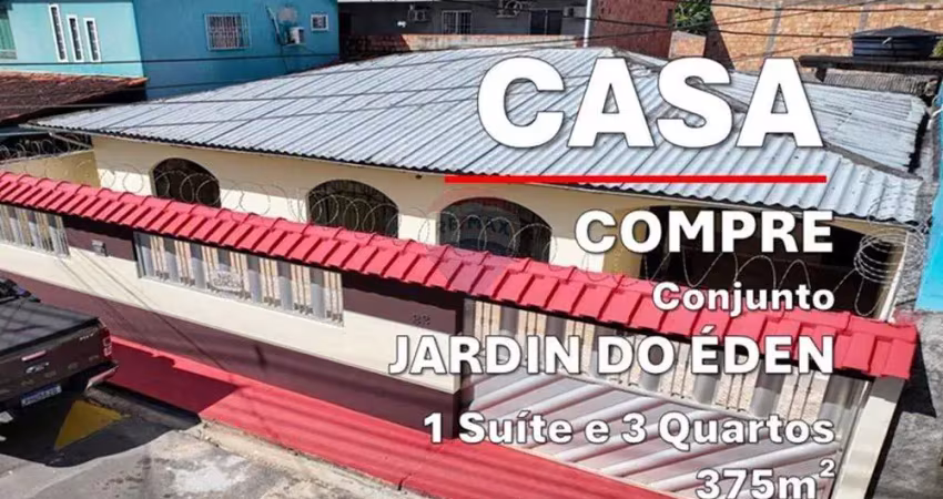 Conjunto jardim do éden, vendo casa, 3 quartos, 189,83m², no alvorada, manaus