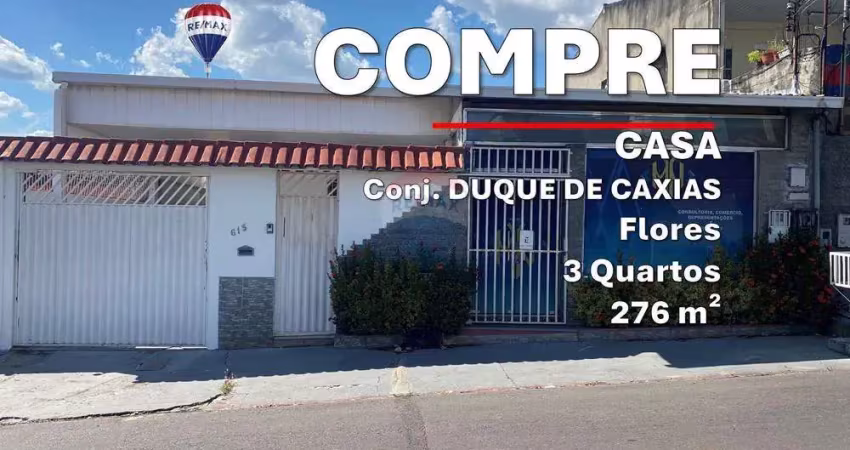 Vendo casa 276m², no conjunto duque de caxias com espaço comercial, flores, manaus