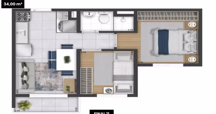 Apartamento com 2 quartos à venda na Rua José Martins Coelho, 200, Vila Emir, São Paulo